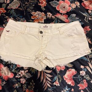 Hollister Women's Off-White Jean Shorts
